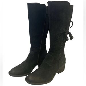 Born Suede Black Knee-High Boots 8.5